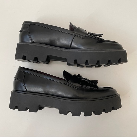 Franco Sarto Women’s Bersa Slip On Loafer in Black Leather with Tassel, Size 6.5 - Picture 9 of 15